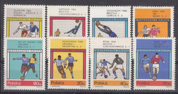 Poland 1966 Football World Cup In England Mi#1665-1672 Mint Never Hinged - Neufs