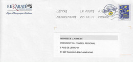 2011 Fédération Française De Karaté, Ligue De Champagne-Ardennes: Entier Postal PAP - Zonder Classificatie