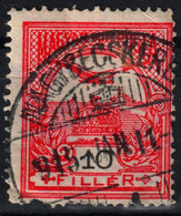 NAGYBECSKEREK Zrenjanin Bečkerek Postmark TURUL Crown 1915 Hungary SERBIA Banat TORONTÁL County KuK K.u.K 10 Fill Wmk7. - Préphilatélie