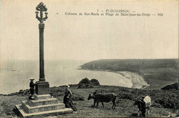 Plougasnou * La Colonne De Ker Maria * Plage De St Jean Du Doigt * Villageois Coiffe - Plougasnou