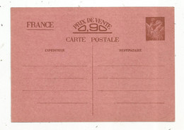 Entier Postal , Neuf Sur Carte Postale Rose , Militaria ,2 Scans - Standard Covers & Stamped On Demand (before 1995)