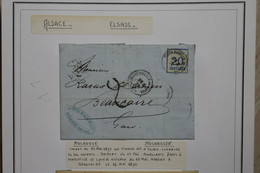 AB8 ELSASS ALSACE BELLE LETTRE   1871  MULHOUSE POUR BEAUCAIRE + + AFFRANCH. PLAISANT - Andere & Zonder Classificatie