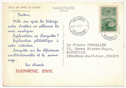 FINLANDE - Carte Postale Publicitaire "PLASMATINE / IONYL" - Helsinki - 26/9/1957 - Covers & Documents