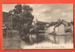 FLC-11 Vallorbe. Partie Sur L'Orbe.  Franco-Suisse No 5165  Circulé 1909 Vers Besançon. - Vallorbe