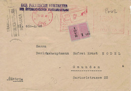 Der Politische Vertreter Der Österreichischen Bundesregierung Bukarest 1948 > Hofrat Dr. Ernst Hodel Gmunden - Covers & Documents