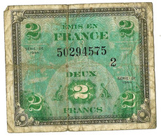 Frankrijk 1 Biljet Van 2 Francs Geallieerde Bezetting 1944 Gebruikt (3245) - Other & Unclassified