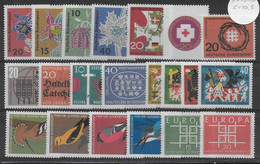 BRD - ANNEE COMPLETE 1963 ** MNH  - YVERT N°262/283 - - Collections Annuelles
