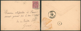 N°46 Sur Petite Env. Obl Simple Cercle "Peteghem" + Boite Rurale "K" (Elsegem?) > Gand - 1884-1891 Leopoldo II
