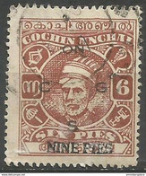 Cochin - 1944 Official 9p/6p  Used     Sc O65 - Cochin