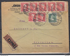Expres Brief Van Podmokly Naar Bruxelles - Enveloppes