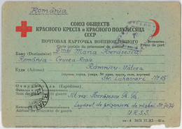 56052 - ROMANIA - POSTAL HISTORY: CARD To P.O.W. In RUSSIA 1948 - RED CROSS WWII - Covers & Documents