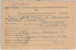 56050 -   ROMANIA /  WWII -  POSTAL HISTORY: CARD To P.O.W. In RUSSIA Sept 1947 - Covers & Documents