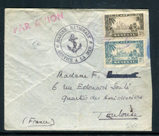 SENEGAL -  Cachet Ancre De Marine Sur Enveloppe De Dakar En 1942 Pour Toulouse, Enveloppe Retaillée - Ref S 40 - Lettres & Documents