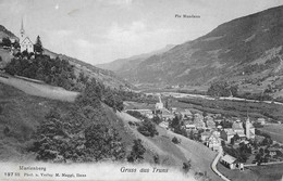 GRUSS AUS TRUNS → Dorfansicht Mit Marienberg Ca.1915 - Trun