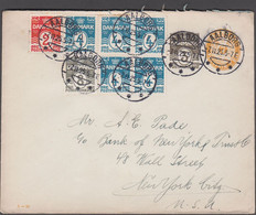 1925. DANMARK.  3+7 øre Envelope (print S-24)  + 2 øre + 8 øre + 5 Ex 4 øre From AALB... (Michel 119+) - JF424973 - Covers & Documents