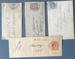 France Lot De 4 Entiers N°107, 108, 109 + Entier N°111 - (B3566) - Bandes Pour Journaux