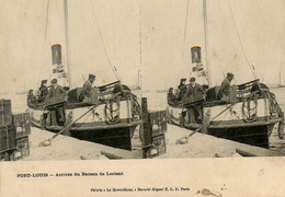 Port Louis * Arrivée Du Bateau De Lorient * Au Dos Carte Décès Louis LHOMMEAU 117ème Régiment Caporal Tué à L'ennemi - Port Louis