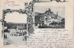 SOUVENIER DE CRESSIER → Alte Mehrbildkarte Anno 1900 - Cressier