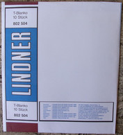 Lindner - Feuilles NEUTRES LINDNER-T REF. 802 504 P (5 Bandes) (paquet De 10) - Voor Bandjes