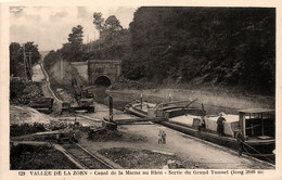 Saverne * Le Canal De La Marne Au Rhin * Sortie Du Grand Tunnel * Péniche Batellerie * Cpa Bleutée - Saverne