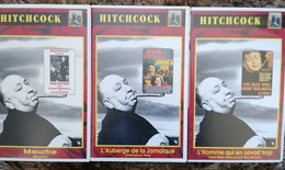 3 VHS HITCHCOCK MEURTRE, L'HOMME QUI EN SAVAIT TROP ET AUBERGE DE LA JAMAIQUE TB ETAT - Klassiker