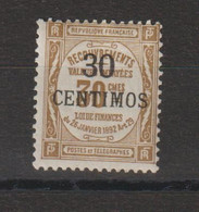 Maroc 1909-10 Timbre Taxe 8 * Charnière MH - Strafport