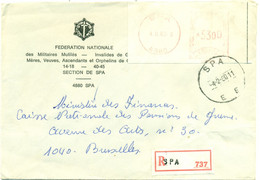 Spa - Lettre De La  Fédération Nationale Des Militaires Mutilés - Section De Spa - 4-2-80 - Andere & Zonder Classificatie