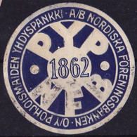 25863# O/Y POHJOISMAIDEN YHDYSPANKKI A/B NORDISKA FÖRENINGSBANKEN 1862 BANQUE VIGNETTE CINDERELLA FINLANDE SUOMI FINLAND - Errors, Freaks & Oddities (EFO)