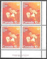 Canada 1975. Scott #B8 (Block) (MNH) Montreal Olympic Games, Boxing - Oblitérés