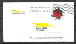 USA 2021 Cover To ESTONIA O Milwaukee - Briefe U. Dokumente