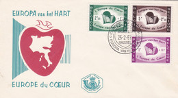 Enveloppe FDC 1090 à 1092 Europa Du Coeur Europa Van Het Hart - 1951-1960