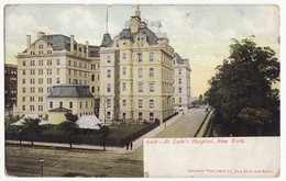 New York City NY - ST LUKE'S HOSPITAL - 1900s Vintage Antique Postcard - NYC - Santé & Hôpitaux