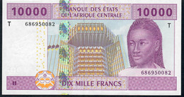 C.A.S. CONGO P110Tc 10000 Or 10.000 Francs 2002 Signature 11 AU+/UNC. Small Wave /légère Vague - Zentralafrikanische Staaten