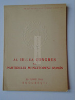 AV115.12  ROMANIA  Al III-lea Congres Al Partidului Muncitoresc Romin  20 Iunie 1960 Bucuresti - Covers & Documents