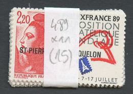 Saint Pierre & Miquelon Lot 1988 Y&T N°489 - Michel N°561 *** - 2,20f Philesfrance 89 - Lot De 15 Timbres - Lots & Serien