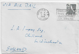 3635   Carta  Aérea  Montreal 1956 , Canada - Briefe U. Dokumente