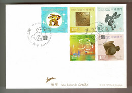 Macau, 2011, FDC Ano Lunar Do Coelho - FDC