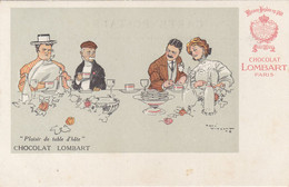 Publicité Pour Le Chocolat  LOMBART (2) - Dessin De René VINCENT - Publicité