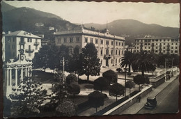 Cpa, ALASSIO,  MUNICIPIO E GIARDINI, Animée, Fotografia LEONARDO, éd A.Traldi, Voyagé ITALIE - Andere & Zonder Classificatie