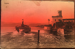 Cpa, Lazise - Lago Di Garda - Tramonto - Paquebot - Ferry, éd BRUNNER & Co, Non écrite, ITALIE - Otros & Sin Clasificación