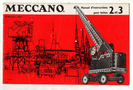 Manuel D'instructions Pour Boites 2 Et 3 Meccano - Format : 26.5x17 cm Soit 25 pages - Meccano