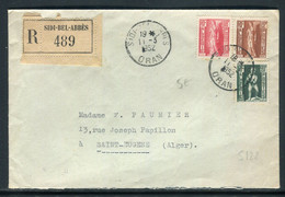 Algérie - Enveloppe En Recommandé De Sidi Bel Abbès En 1952 Pour La France - Ref S 122 - Lettres & Documents