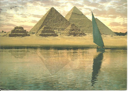 Cairo (Egitto, Egypt) The Pyramids And The Nile River, Le Piramidi E Il Fiume Nilo, Les Pyramides - Piramiden