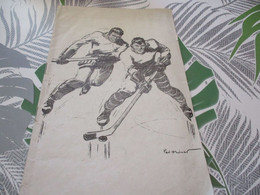 Plaquette Illustrée Paul Ordner Hochey Saison 1937/1938 Jeff Dikson Palais Des Sports Paris Autographe - Libri
