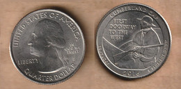 Estados  Unidos   25  Cents  ¼ Dollar (Cumberland Gap Kentucky) 2016 Copper-nickel R • 5.67 G • ⌀ 24.3 Mm KM# 636 - 2010-...: National Parks