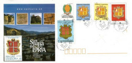 Lettre Office Du Tourisme De Sant Julia De Loria (série Blasons De La Principauté)   Entier Postal - Covers & Documents