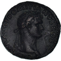 Monnaie, Domitien, As, Lyon - Lugdunum, TTB, Bronze, RIC:1291 - The Flavians (69 AD To 96 AD)