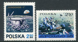 POLAND 1971 Lunar Vehicles  MNH / ** . Michel 2122-23 - Unused Stamps