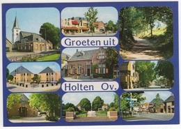 Groeten Uit  Holten (Ov.) - Kerk, Bos, Canadese Begraafplaats, Winkels Etc.- (Nederland / Holland) - Nr. HON 10 - Holten