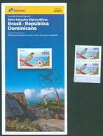 BRAZIL 2021  -  BIRD  PALMCHAT  (Dulus Dominicus ) - PAIR MNH  WITH FREE EDICT - Neufs